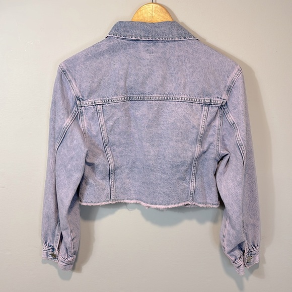 Gap Denim Light Pick Wash Cropped Jacket XS - Picture 2 of 6